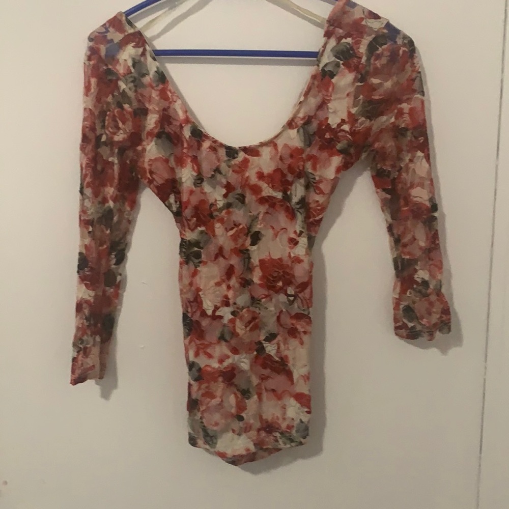 Embroidered Floral top Charlotte Russe